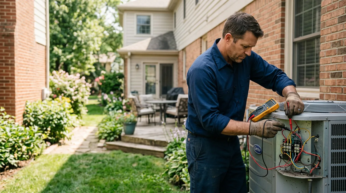 HVAC technician working near Shumway, IL